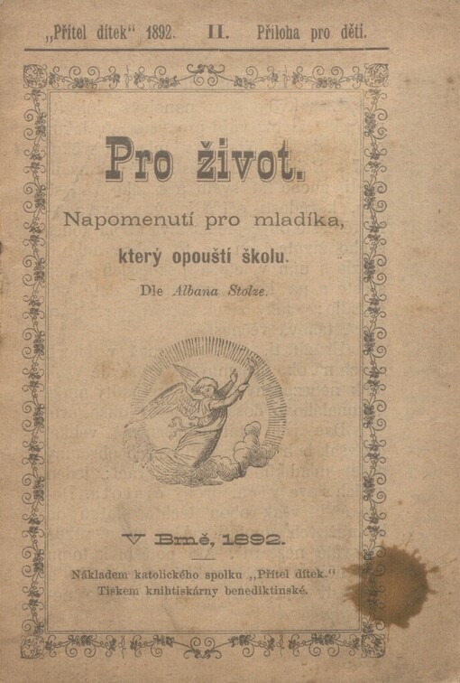 Pro život: napomenutí pro mladíka, který opouští školu