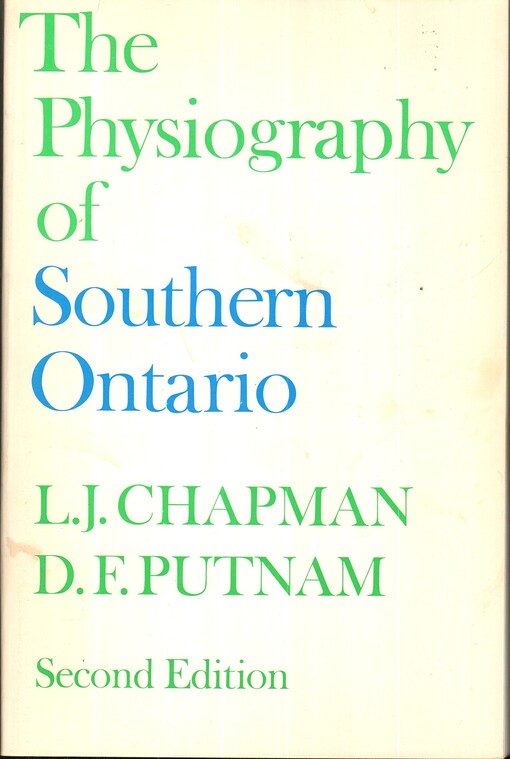 The physiography of southern Ontario