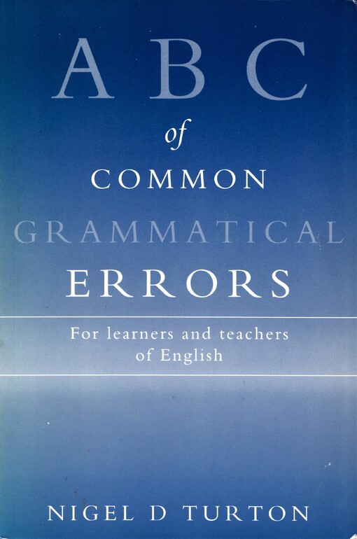 ABC of Common Grammatical Errors