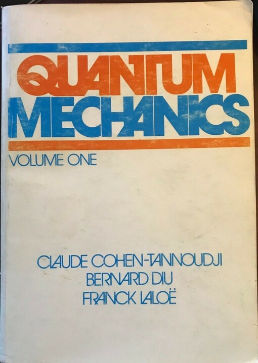 Quantum mechanics. Volume I