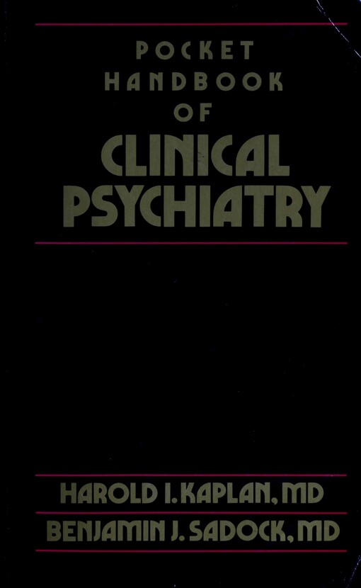 Pocket Handbook of Clinical Psychiatry