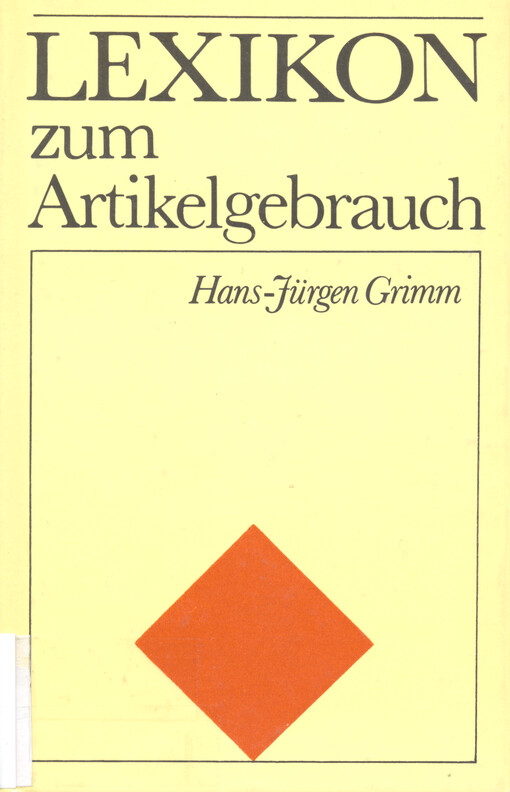 Lexikon zum Artikelgebrauch