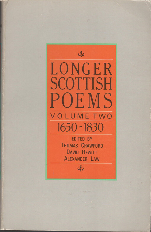 Longer Scottish poems. Vol. 2, 1650-1830