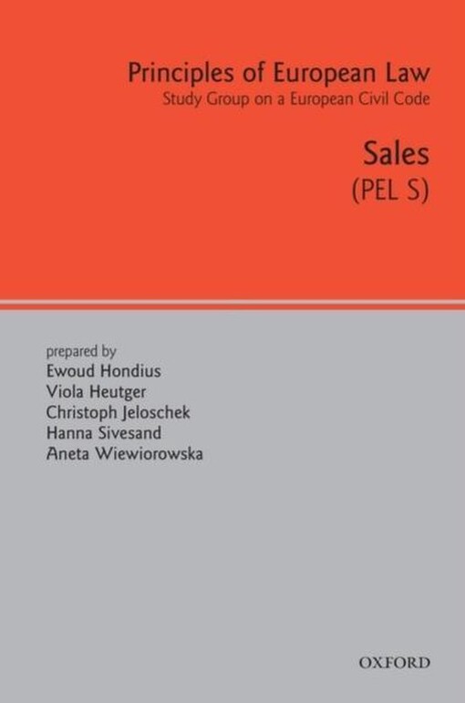 Principles of European Law: Volume Five: Sales Contract (European Civil Code Series)