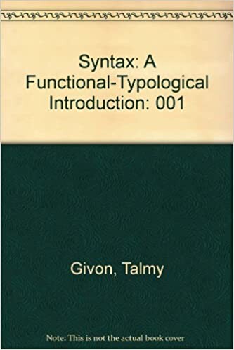 Syntax: A Functional-Typological Introduction