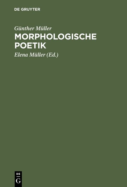 Morphologische Poetik : Gesammelte Aufsätze