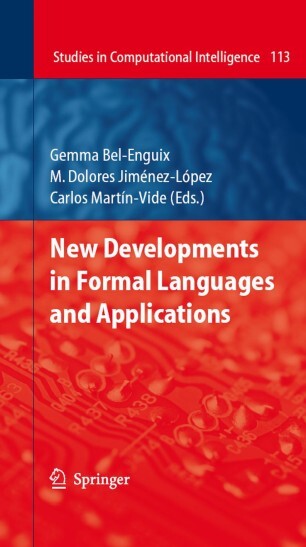 New developments in formal languages and applications