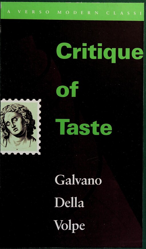 Critique of Taste