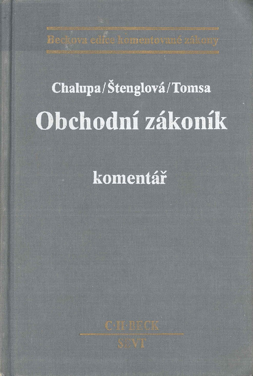 Obchodní zákoník : komentář