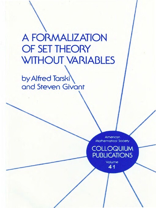 A Formalization of set theory without variables