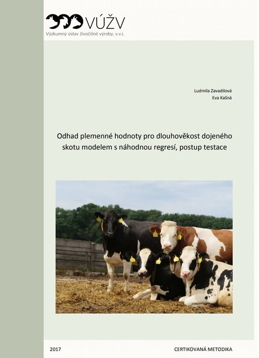 Metodika odhadu plemenné hodnoty pro somatické buňky u dojného skotu test-day modelem s náhodnou regresí