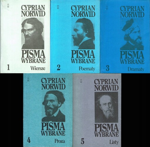 Pisma Wybrane by Cyprian Norwid (Polish Edition) 5 v. set - ( Wiersze, Poematy, Dramaty, Proza, Listy)