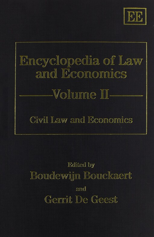 Civil Law and Economics (Encyclopedia of Law and Economics)