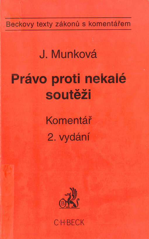 Právo proti nekalé soutěži : komentář