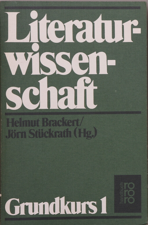 Literaturwissenschaft. Grunkurs 1.