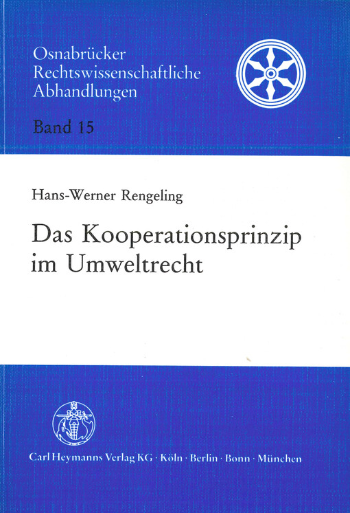 Das Kooperationsprinzip im Umweltrecht