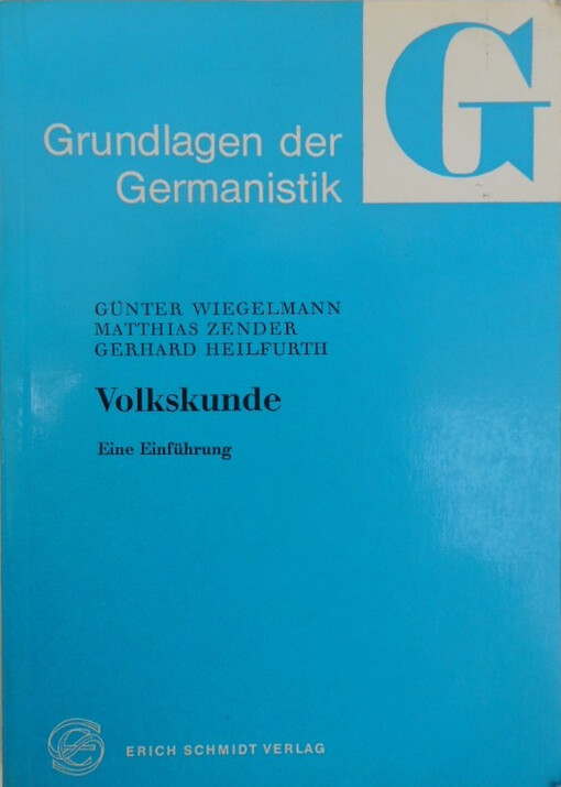 Volkskunde: E. Einf (Grundlagen der Germanistik) (German Edition)