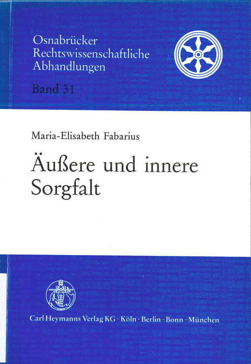Äußere und innere Sorgfalt