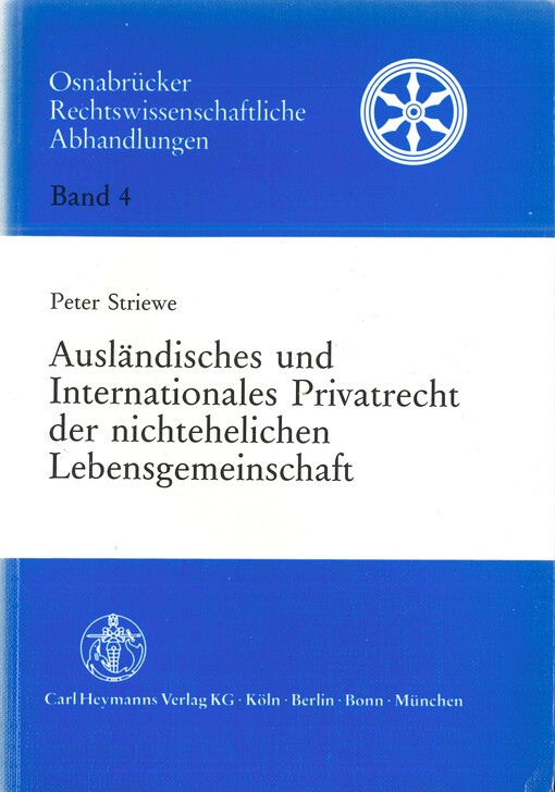 Ausländisches und Internationales Privatrecht der nichtehelichen Lebensgemeinschaft