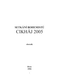 Setkání bohemistů Cikháj 2005 : sborník