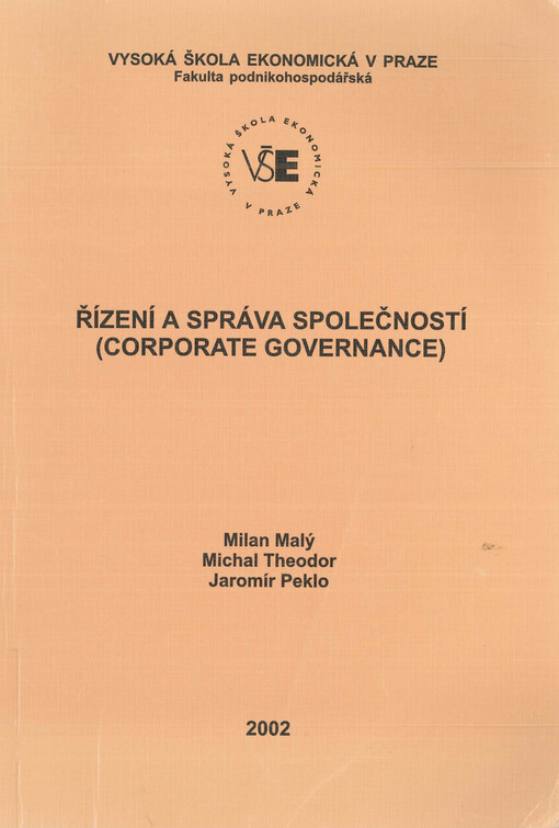 Řízení a správa společností (corporate governance)
