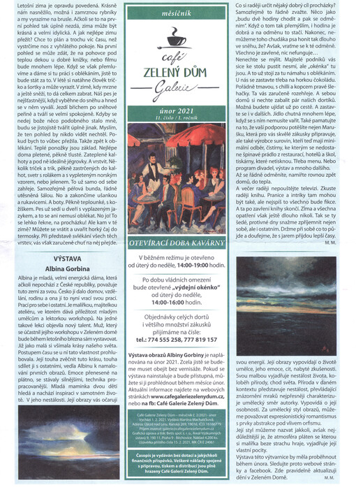 Café Galerie Zelený dům : měsíčník