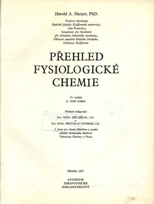 Přehled fysiologické chemie