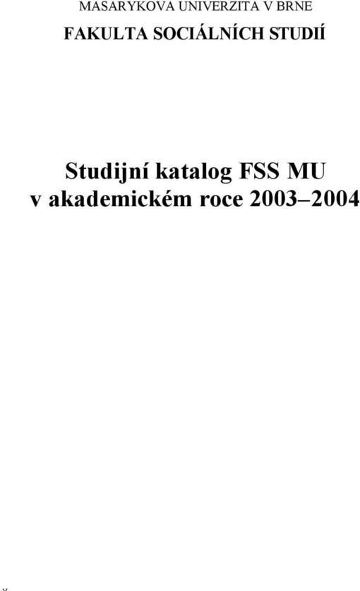 Studijní katalog 2003-2004