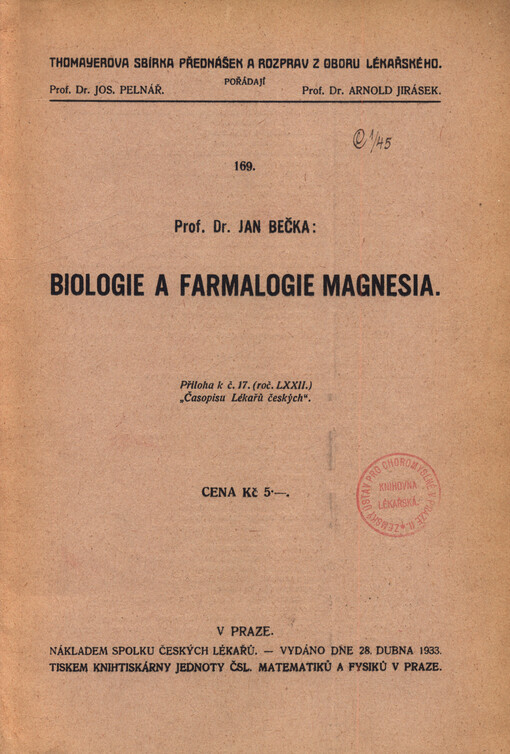 Biologie a farmakologie magnesia
