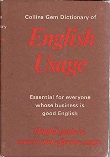 Dictionary of English Usage (Gem Dictionaries)