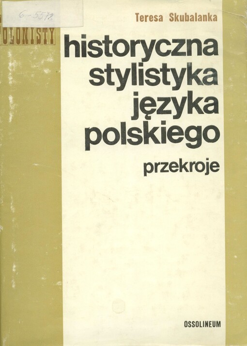 Historyczna stylistyka języka polskiego