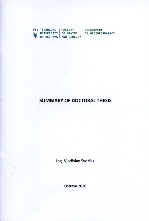 Verification of mathematical air pollution modelling results by ADMoSS model using UAS measurement and biomonitoring : summary of doctoral thesis