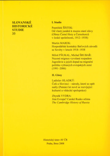 Historický ústav AV ČR, v.v.i. Slovanské historické studie 34