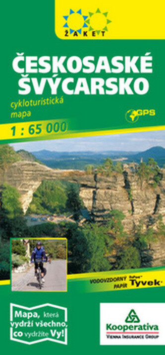 Českosaské Švýcarsko cykloturistická mapa 1:65 000