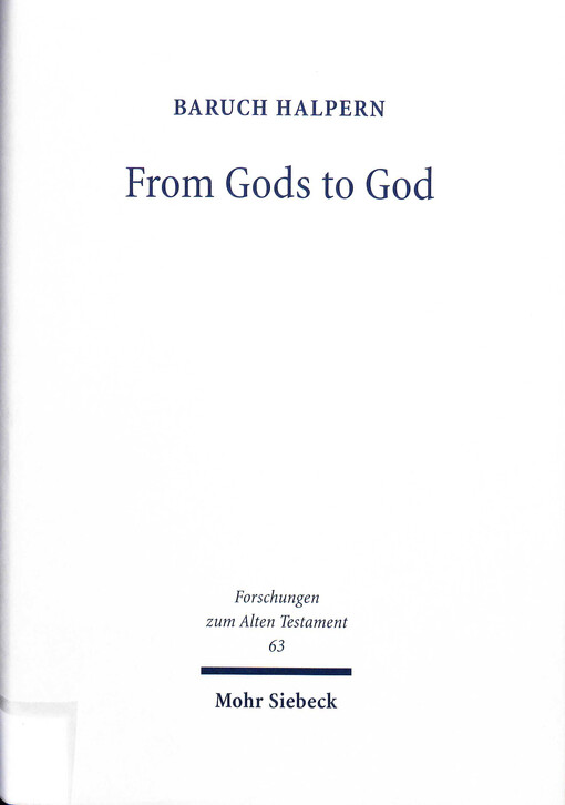 From gods to God : the dynamics of Iron Age cosmologies