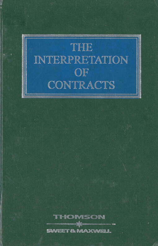 The interpretation of contracts