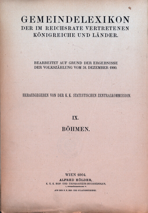 Gemeindelexikon von Böhmen. 1. Teil