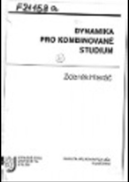 Dynamika pro kombinované studium