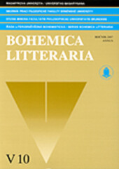 SPFFBU V 10  řada literárněvědná bohemistická; Bohemica litteraria. Milanu Suchomelovi k osmdesátinám