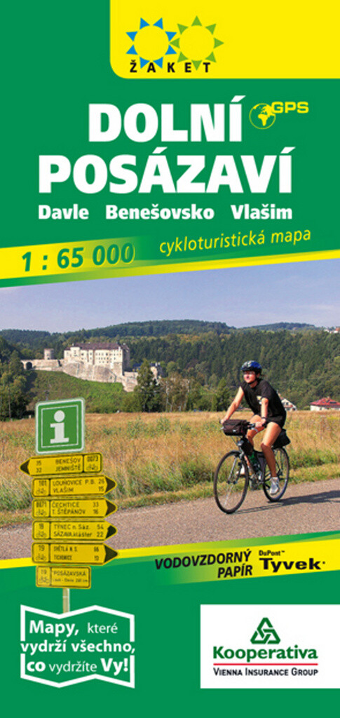 Dolní Posázaví Davle, Benešovsko, Vlašim : cykloturistická mapa 1:65 000