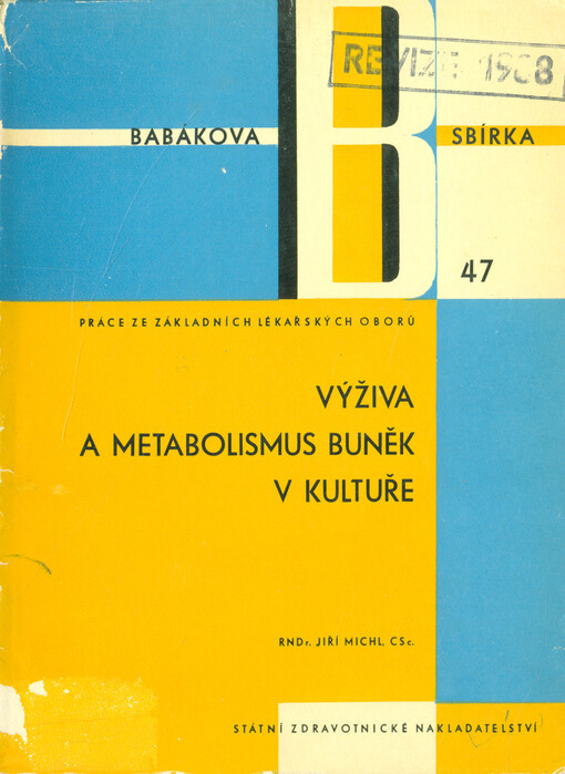 Výživa a metabolismus buněk v kultuře