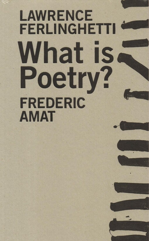 What is Poetry? (House of Anansi fiction, AF19)