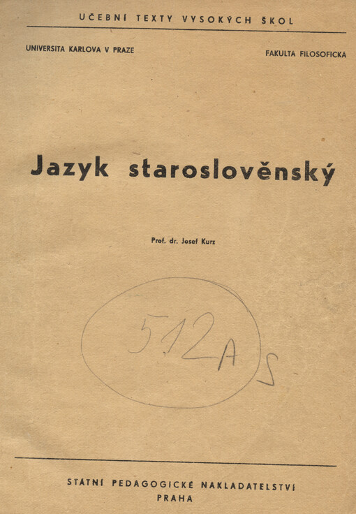 Jazyk staroslověnský