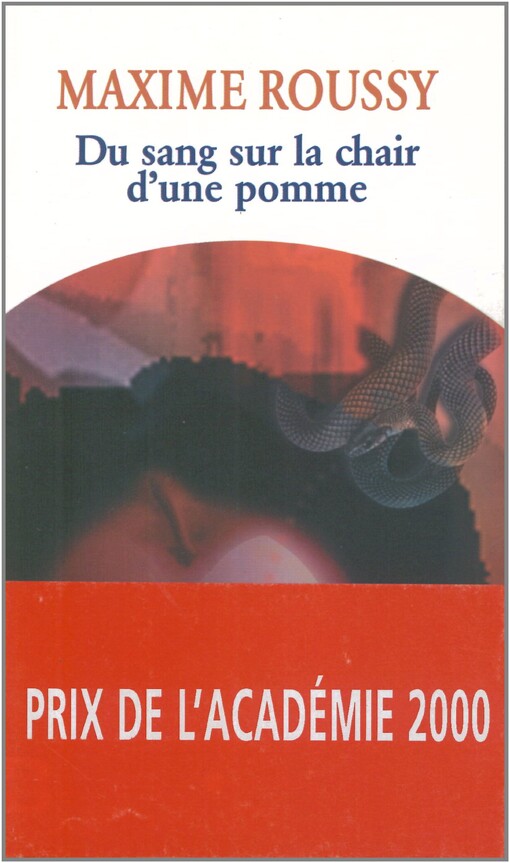 Du sang sur la chair d'une pomme