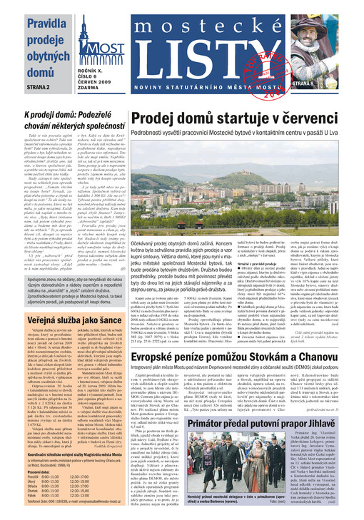 Mostecké listy : noviny města Mostu