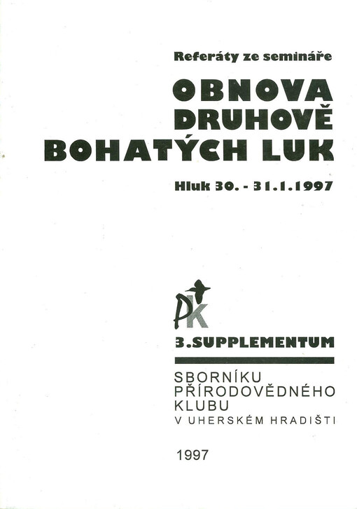 Obnova druhově bohatých luk: referáty ze semináře : Hluk : 30.-31.1.1997