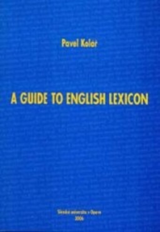 A guide to English lexicon