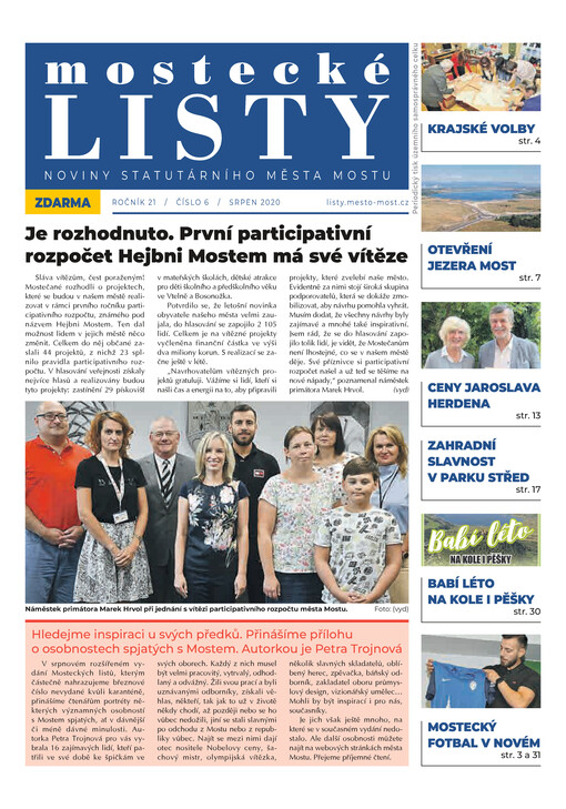 Mostecké listy : noviny města Mostu