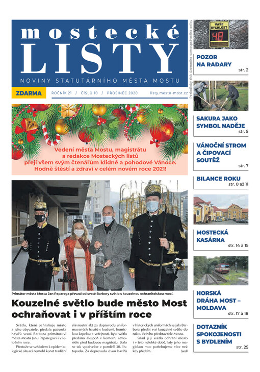 Mostecké listy : noviny města Mostu