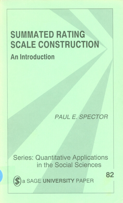 Summated rating scale construction : an introduction